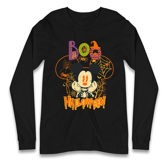 Mickey Mouse Boo Halloween Long Sleeve T Shirt