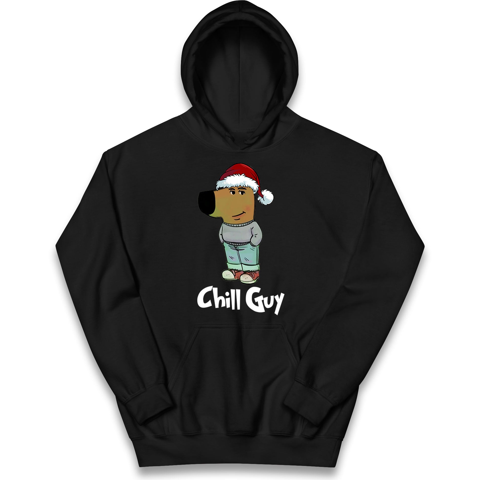 chill guy christmas hoodie