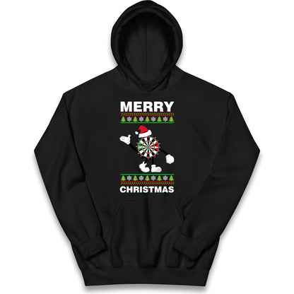 dartboard christmas santa costume hoodie