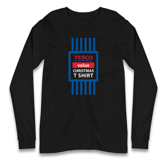 tesco value christmas long sleeve t shirt