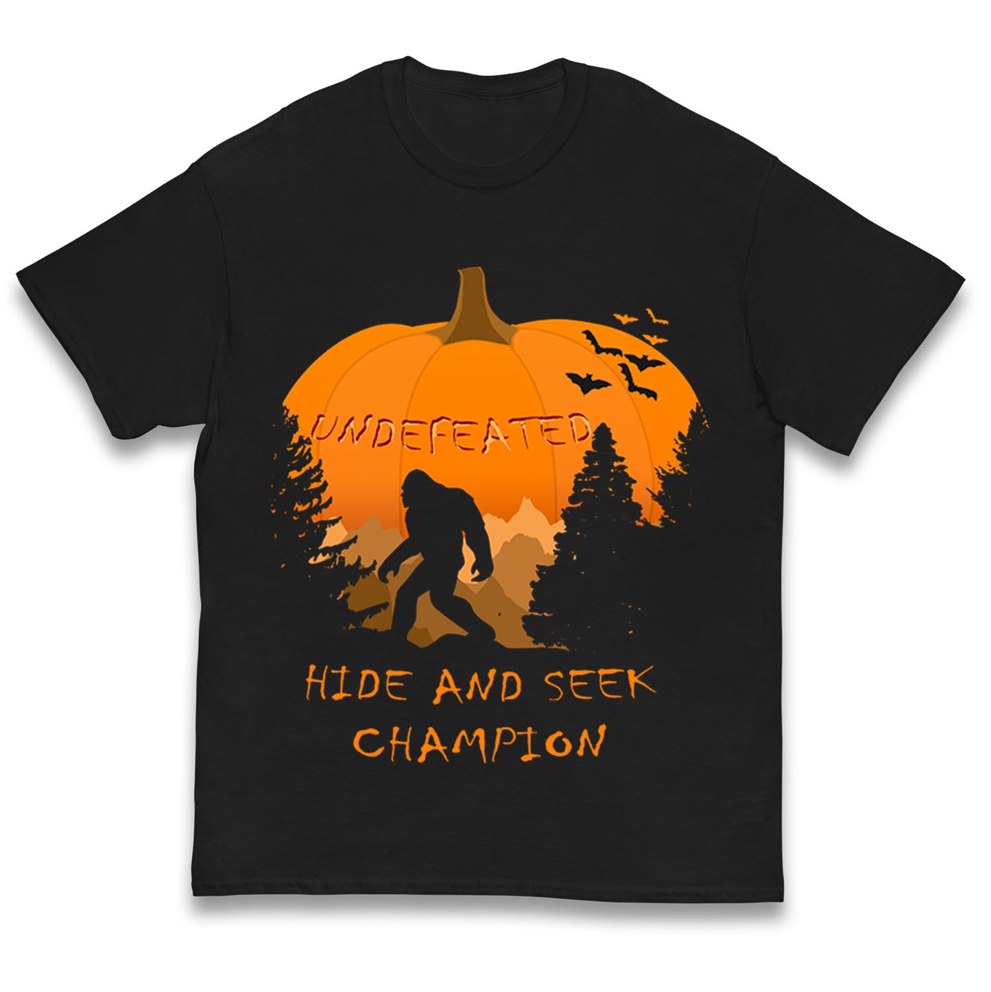 Big Foot Hide And Seek Halloween Kids T Shirt