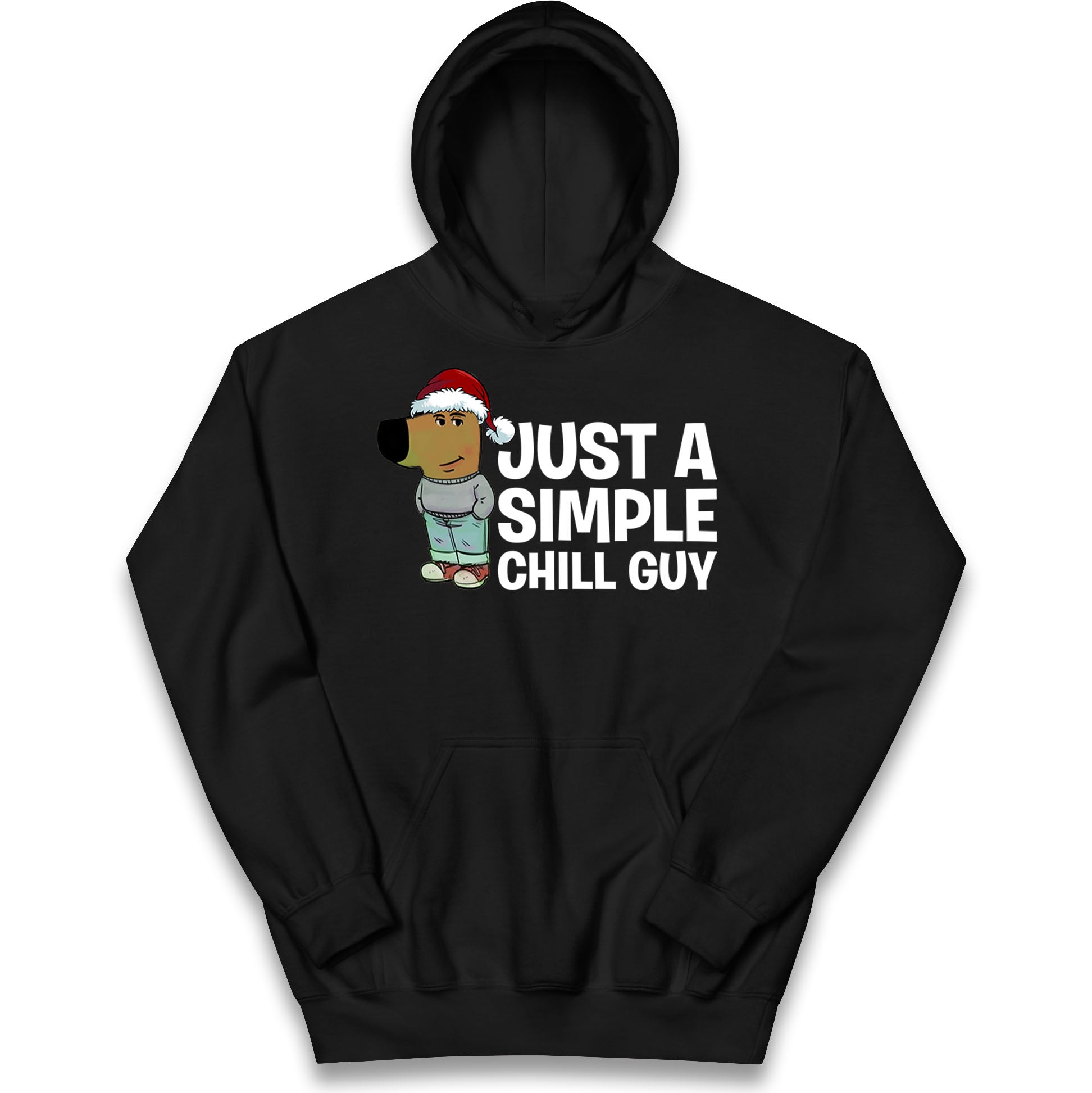 chill guy christmas hoodie