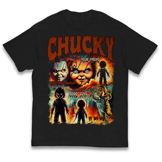 Chucky Doll Good Guys Halloween Bootleg Kids T Shirt