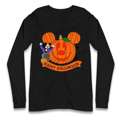 Mickey Mouse Horror Happy Halloween Long Sleeve T Shirt