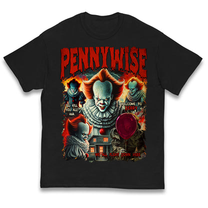 The Clown Pennywise Halloween Bootleg Kids T Shirt