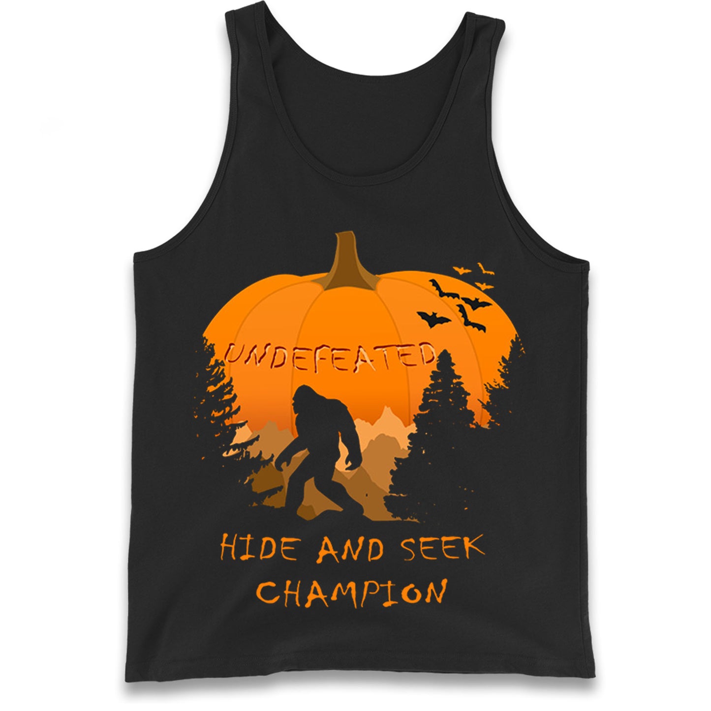 Big Foot Hide And Seek Halloween Tank Top