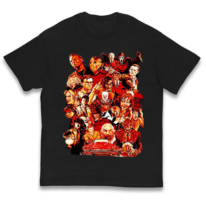 Horror Characters Halloween Kids T Shirt