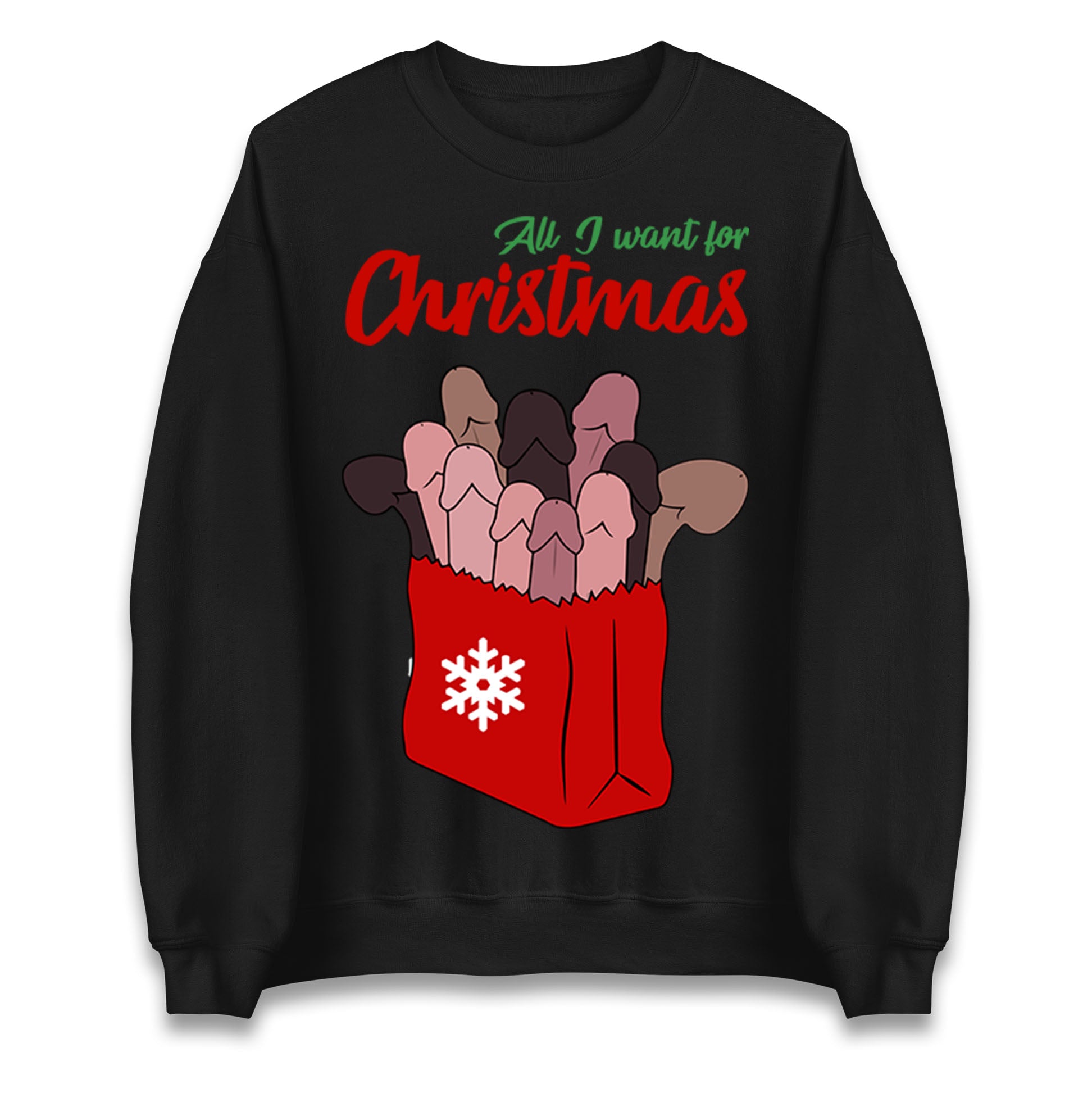 All I Want For Christmas Santa Bag Funny Sweatshirt