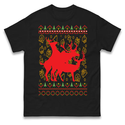 Reindeer Making Fun Christmas T Shirt