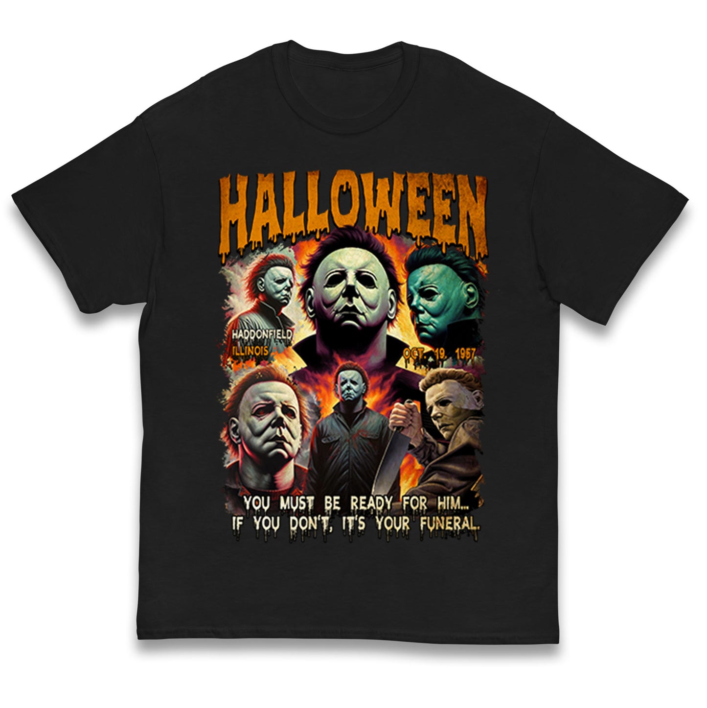 Michael Myers Horror Halloween Bootleg Kids T Shirt