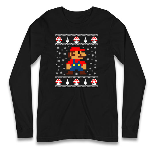 super mario christmas long sleeve t shirt