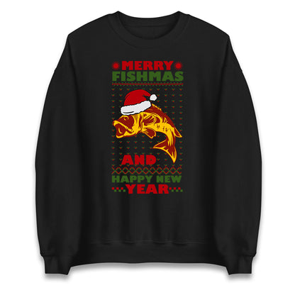 fishing christmas sweatshirt