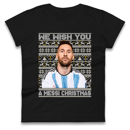 lionel messi christmas womens t shirt