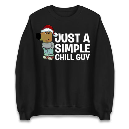 chill guy christmas sweatshirt