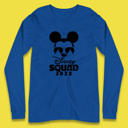 Disney Squad 2023 Mickey Mouse Minnie Mouse Disney Castle Cartoon Magic Kingdom Disneyland Trip Long Sleeve T Shirt