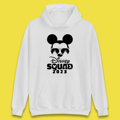 Disney Squad 2023 Mickey Mouse Minnie Mouse Disney Castle Cartoon Magic Kingdom Disneyland Trip Unisex Hoodie