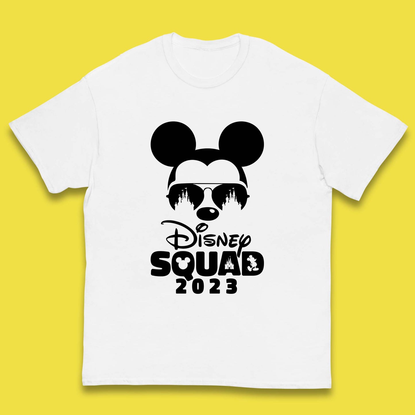 Disney Squad 2023 Mickey Mouse Minnie Mouse Disney Castle Cartoon Magic Kingdom Disneyland Trip Kids T Shirt