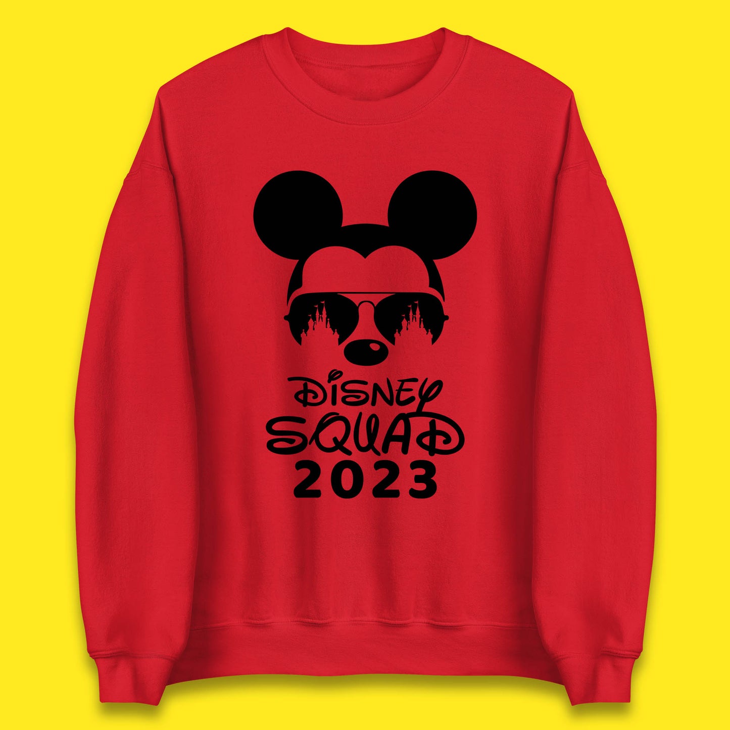 Disney Squad 2023 Mickey Mouse Minnie Mouse Cartoon Magic Kingdom Disney Castle Disneyland Trip Unisex Sweatshirt