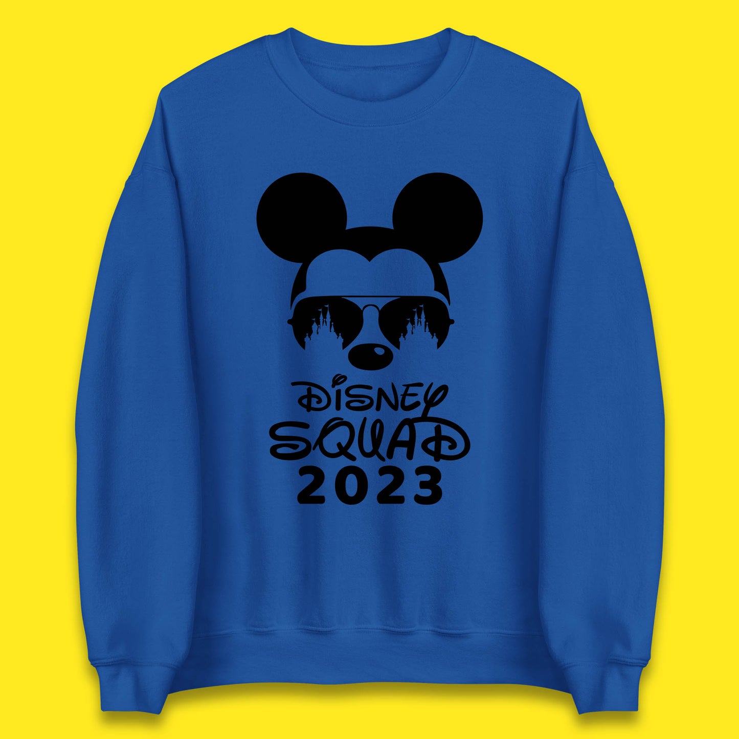 Disney Squad 2023 Mickey Mouse Minnie Mouse Cartoon Magic Kingdom Disney Castle Disneyland Trip Unisex Sweatshirt