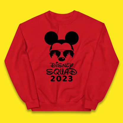 Disney Squad 2023 Mickey Mouse Minnie Mouse Cartoon Magic Kingdom Disney Castle Disneyland Trip Kids Jumper