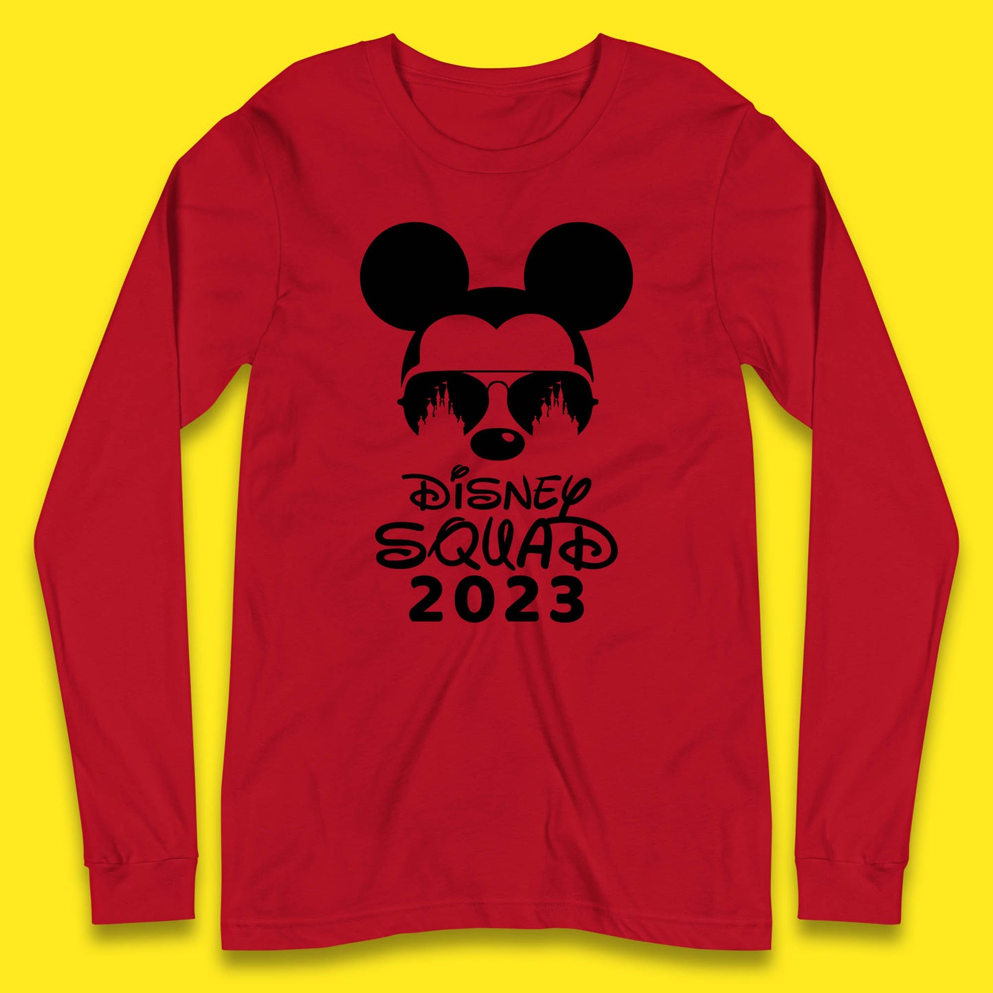 Disney Squad 2023 Mickey Mouse Minnie Mouse Cartoon Magic Kingdom Disney Castle Disneyland Trip Long Sleeve T Shirt