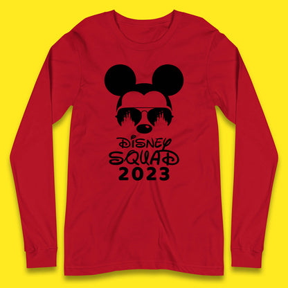 Disney Squad 2023 Mickey Mouse Minnie Mouse Cartoon Magic Kingdom Disney Castle Disneyland Trip Long Sleeve T Shirt