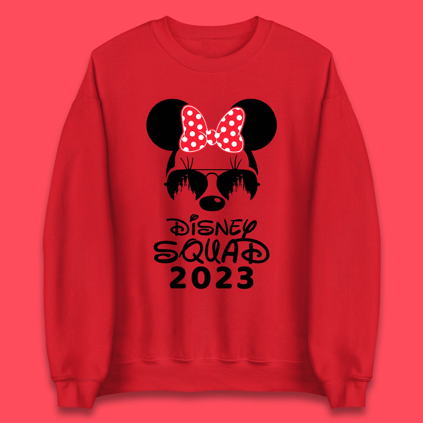 Disney Squad 2023 Mickey Mouse Minnie Mouse Cartoon Magic Kingdom Disney Castle Disneyland Trip Unisex Sweatshirt