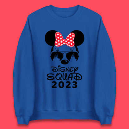 Disney Squad 2023 Mickey Mouse Minnie Mouse Cartoon Magic Kingdom Disney Castle Disneyland Trip Unisex Sweatshirt