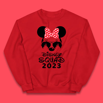 Disney Squad 2023 Mickey Mouse Minnie Mouse Cartoon Magic Kingdom Disney Castle Disneyland Trip Kids Jumper