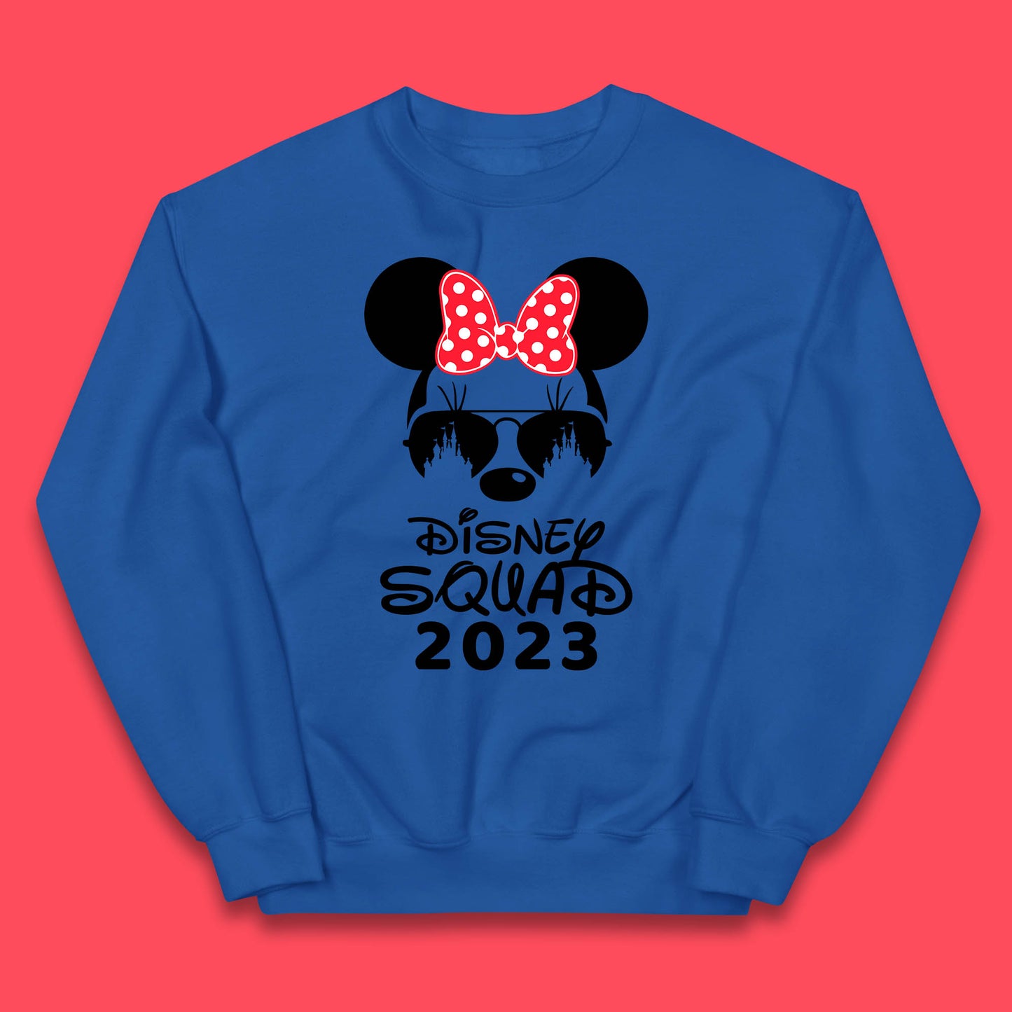 Disney Squad 2023 Mickey Mouse Minnie Mouse Cartoon Magic Kingdom Disney Castle Disneyland Trip Kids Jumper