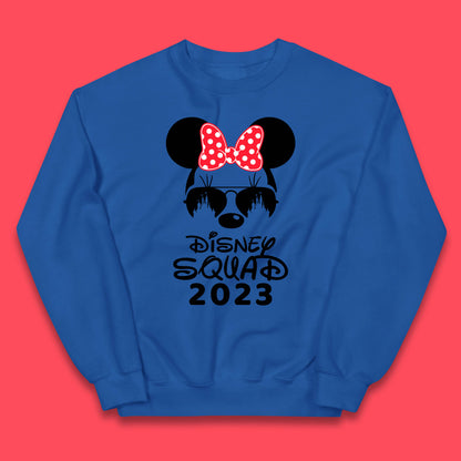 Disney Squad 2023 Mickey Mouse Minnie Mouse Cartoon Magic Kingdom Disney Castle Disneyland Trip Kids Jumper