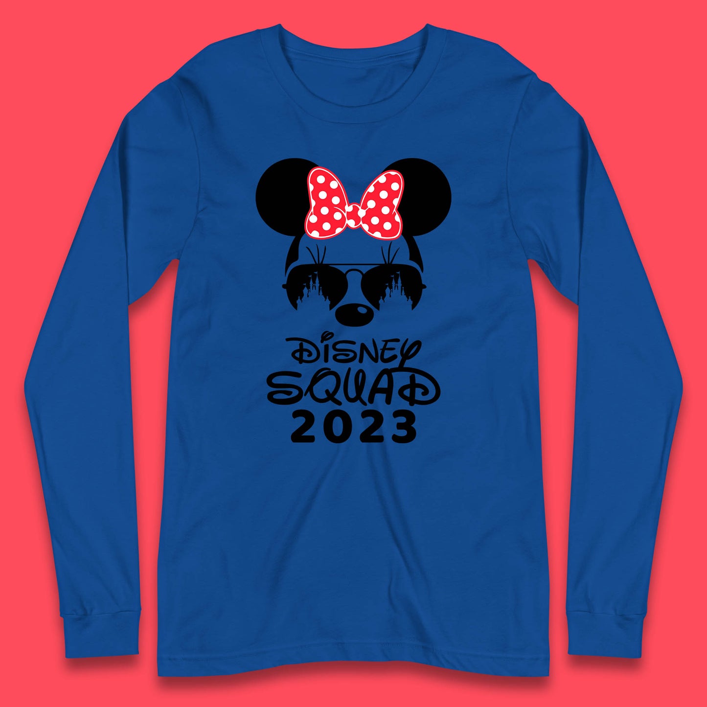 Disney Squad 2023 Mickey Mouse Minnie Mouse Cartoon Magic Kingdom Disney Castle Disneyland Trip Long Sleeve T Shirt