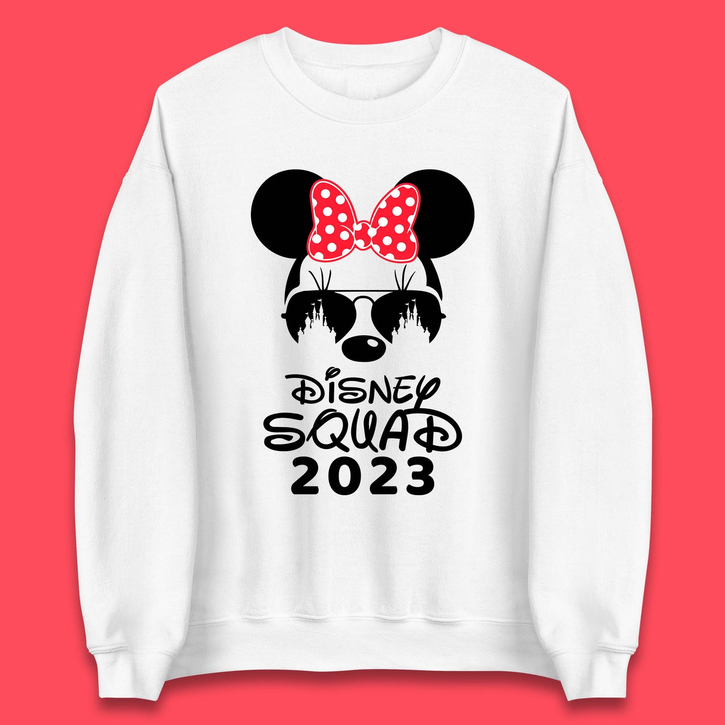 Disney Squad 2023 Mickey Mouse Minnie Mouse Cartoon Magic Kingdom Disney Castle Disneyland Trip Unisex Sweatshirt