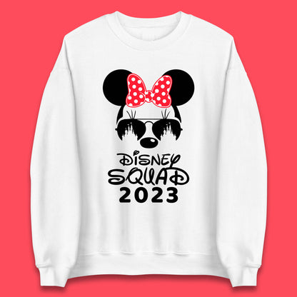 Disney Squad 2023 Mickey Mouse Minnie Mouse Cartoon Magic Kingdom Disney Castle Disneyland Trip Unisex Sweatshirt