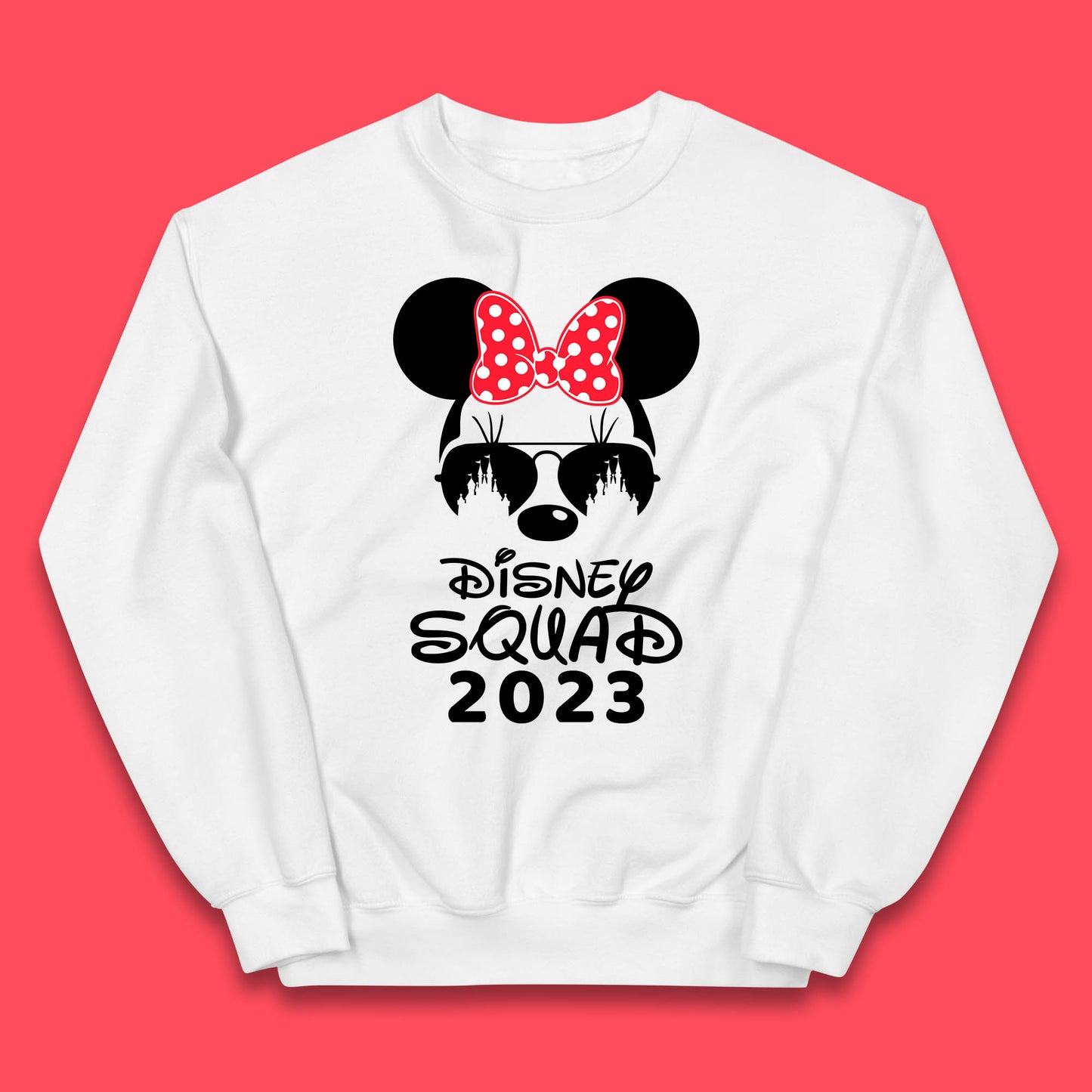 Disney Squad 2023 Mickey Mouse Minnie Mouse Cartoon Magic Kingdom Disney Castle Disneyland Trip Kids Jumper