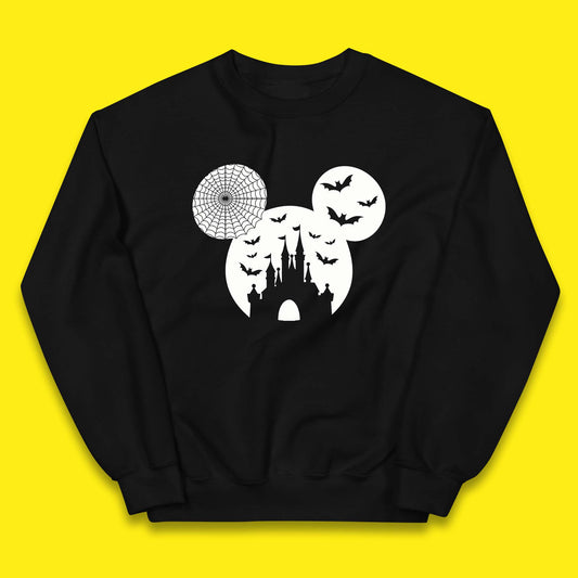 Disney Halloween Mickey Mouse Minnie Mouse Disney Castle Halloween Flying Bats Kids Jumper