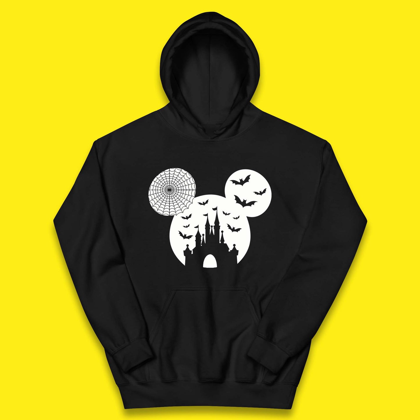 Disney Halloween Mickey Mouse Minnie Mouse Disney Castle Halloween Flying Bats Kids Hoodie