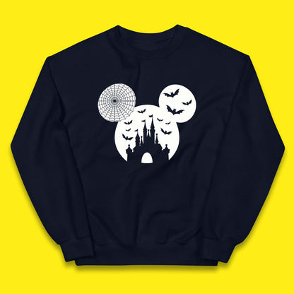 Disney Halloween Mickey Mouse Minnie Mouse Disney Castle Halloween Flying Bats Kids Jumper