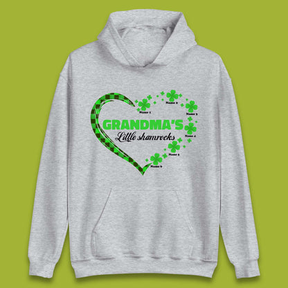 Personalised Grandma's Little Shamrocks Unisex Hoodie