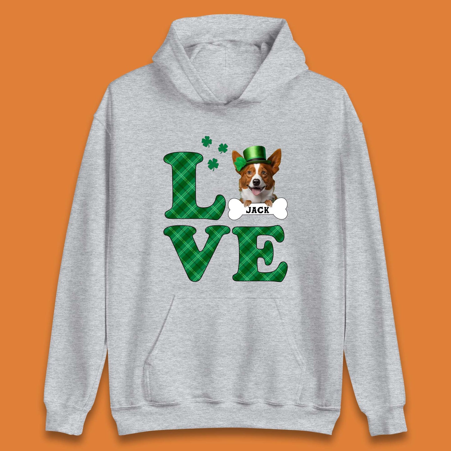 Personalised Love St. Patrick's Dog Unisex Hoodie