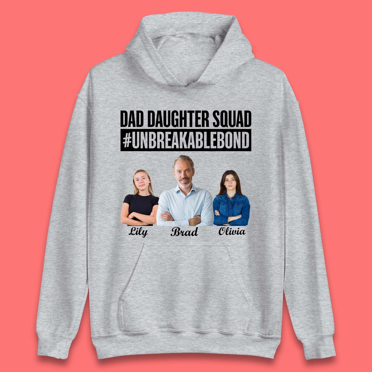 Personalised Dad Daughter Squad Unisex Hoodie