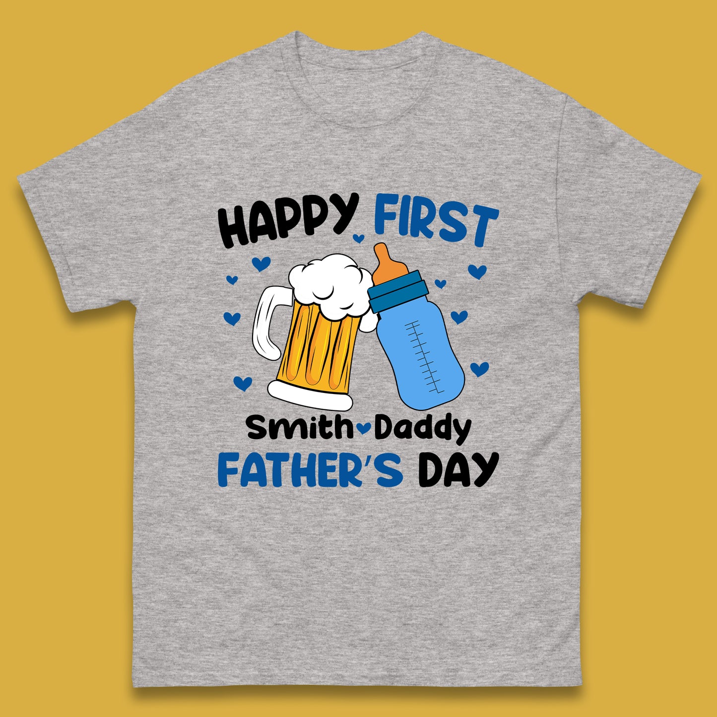 Personalised Happy First Father's Day Mens T-Shirt