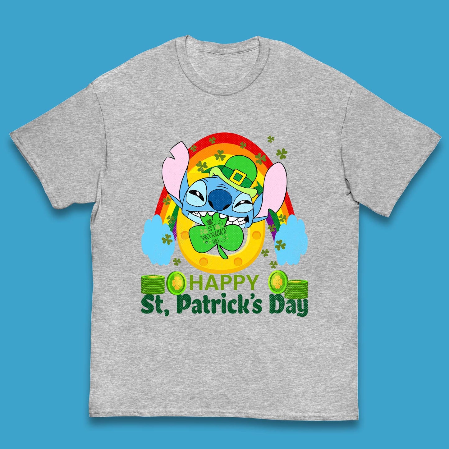 St. Patrick's Day Stitch Kids T-Shirt