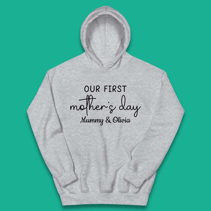 Personalised Our First Mother's Day Kids Hoodie