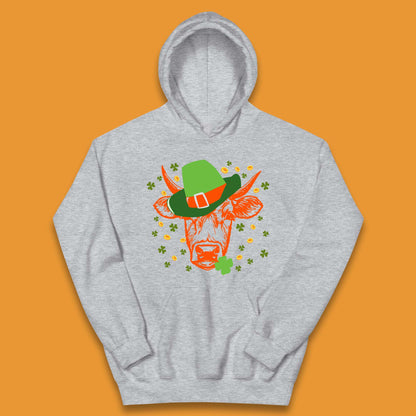 St Patrick's Cow Kids Hoodie