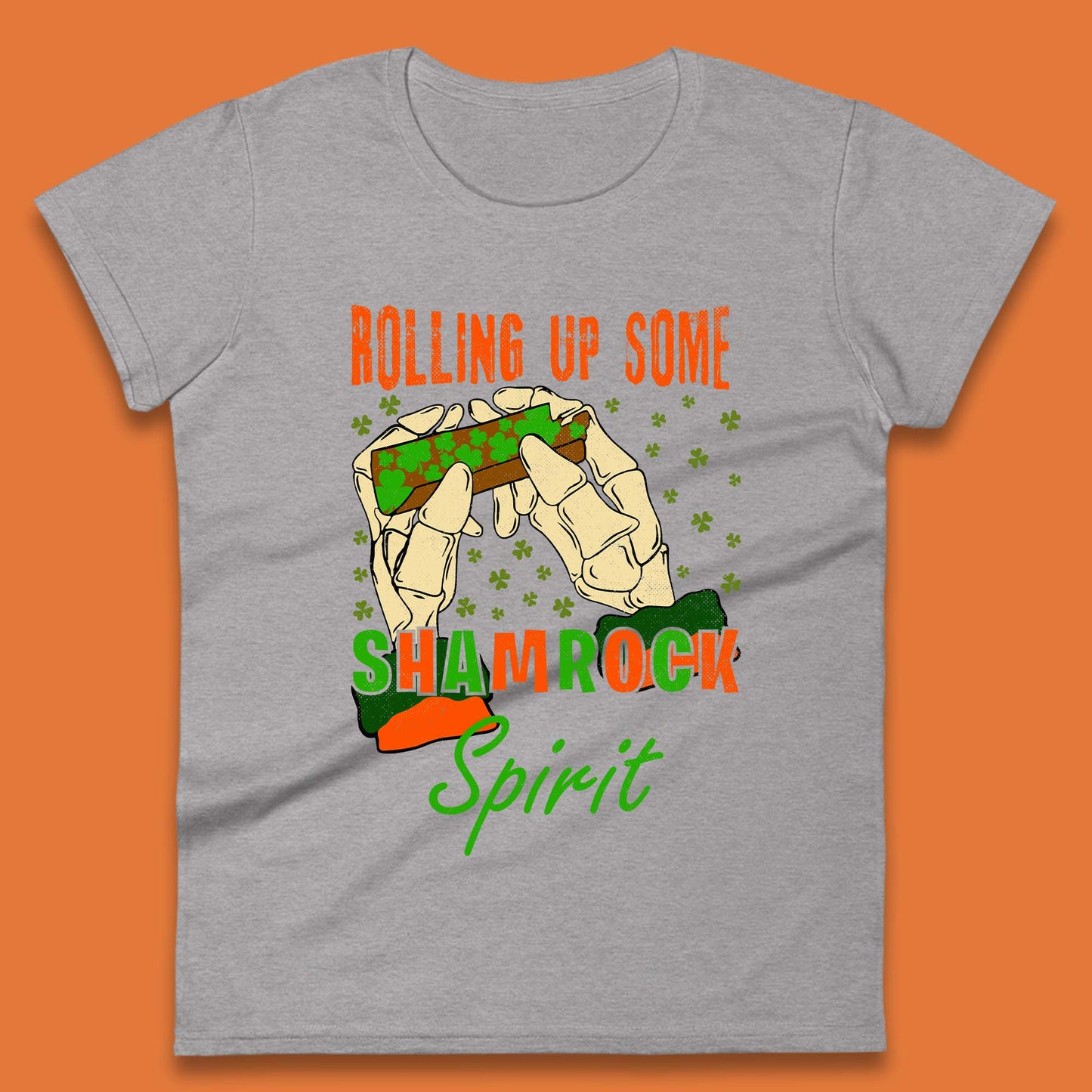 Rolling Up Some Shamrock Spirit Womens T-Shirt