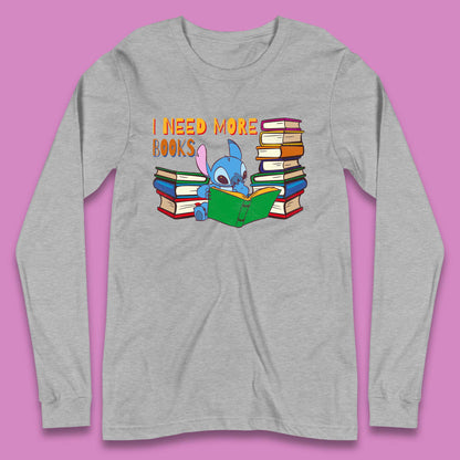 Stitch Reading A Book Long Sleeve T-Shirt