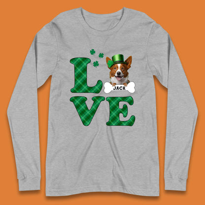 Personalised Love St. Patrick's Dog Long Sleeve T-Shirt