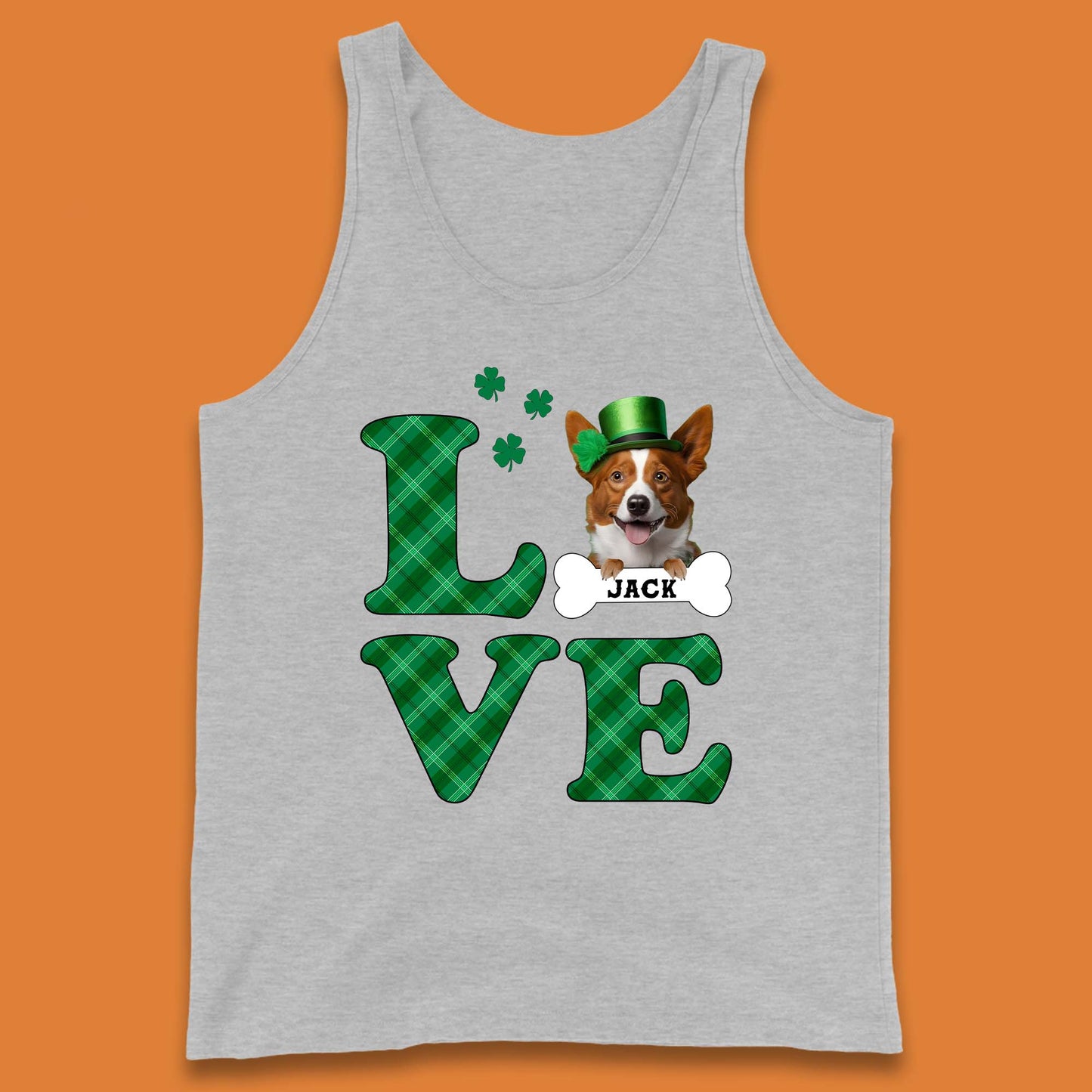 Personalised Love St. Patrick's Dog Tank Top