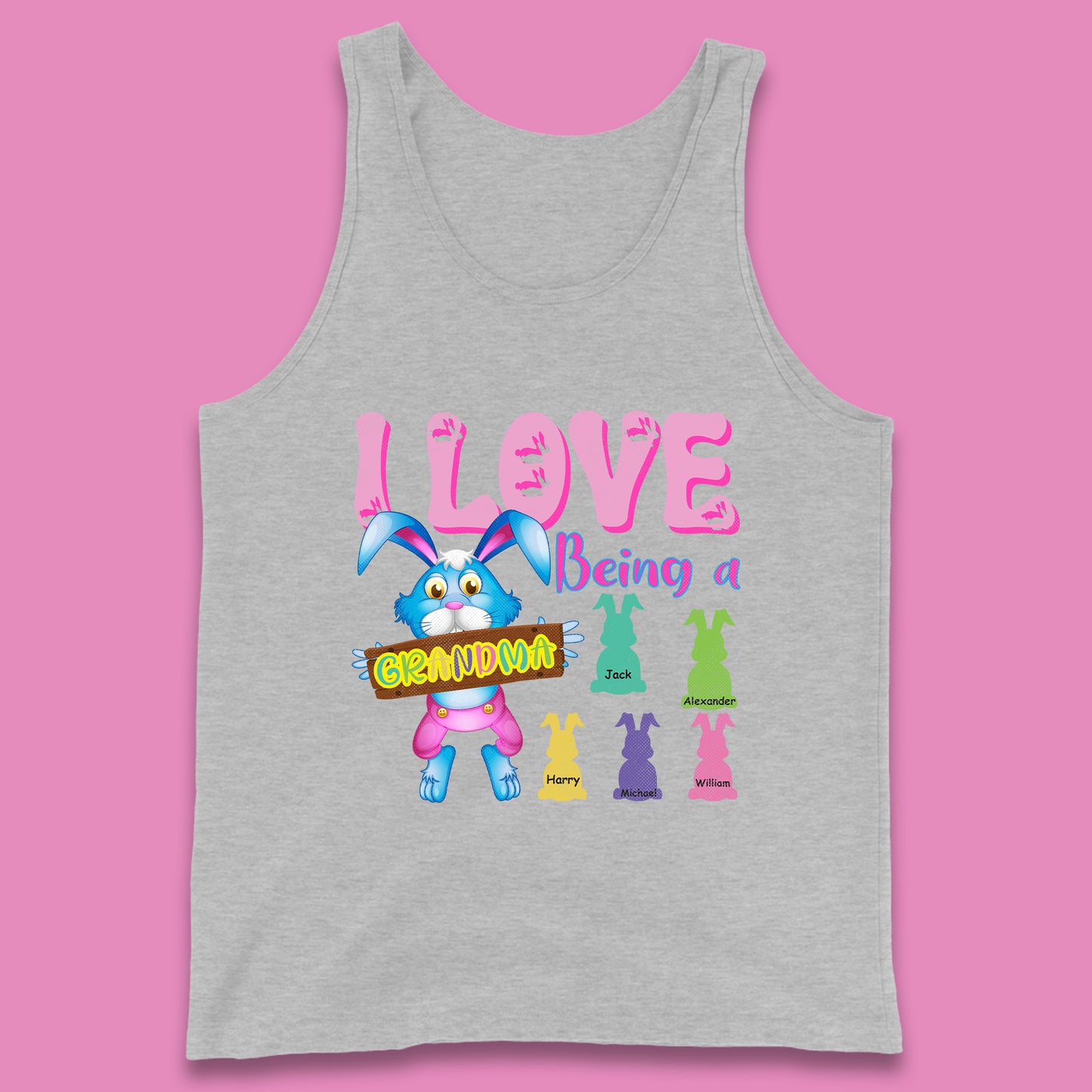 Personalised I Love Being A Grandma Tank Top